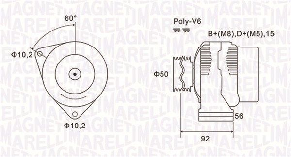 MAGNETI MARELLI Laturi 063731491010